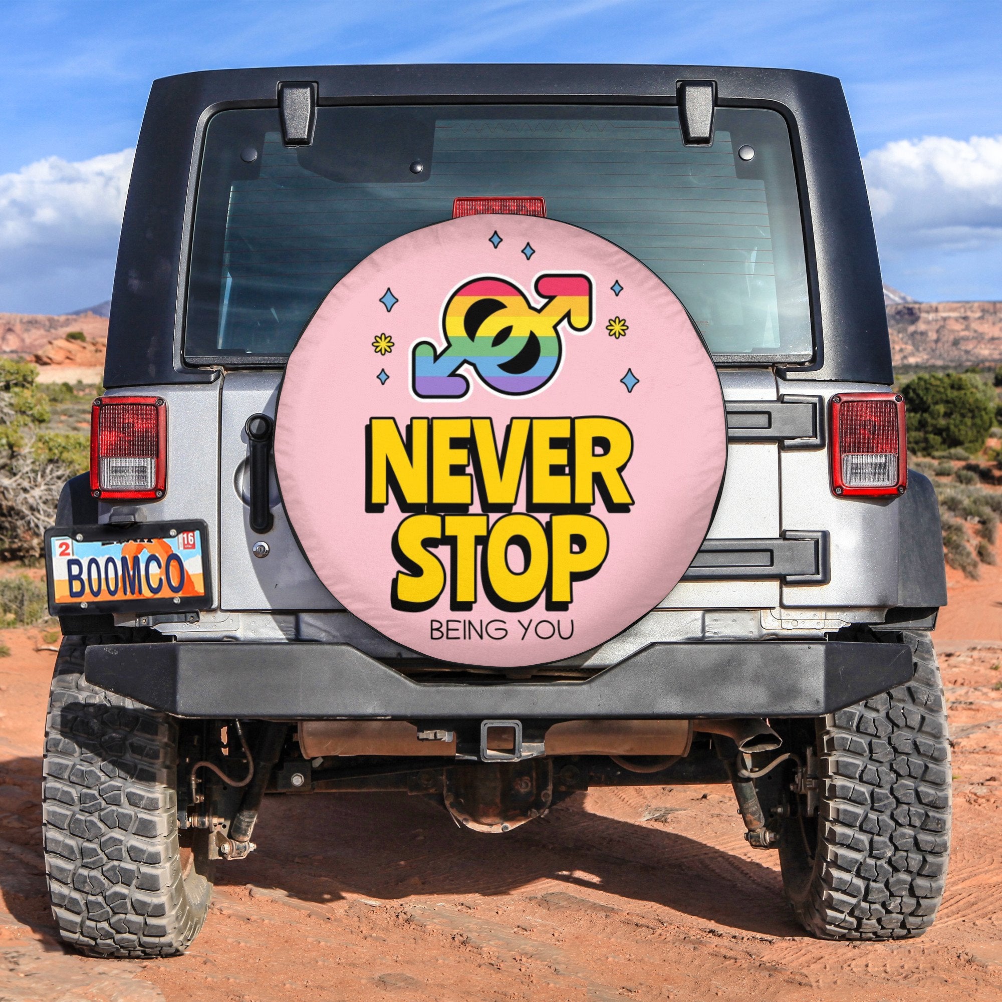 LGBT Tire Covers - Never Stop Being You Spare Tire Cover NO.167 LT8 - Wonder Print Shop