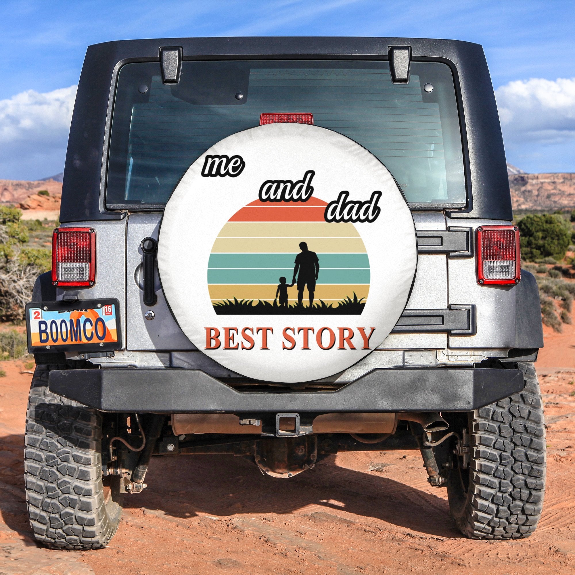 Father's Day Tire Covers - Me And Dad Best Story Spare Tire Cover NO.233 LT8 - Wonder Print Shop