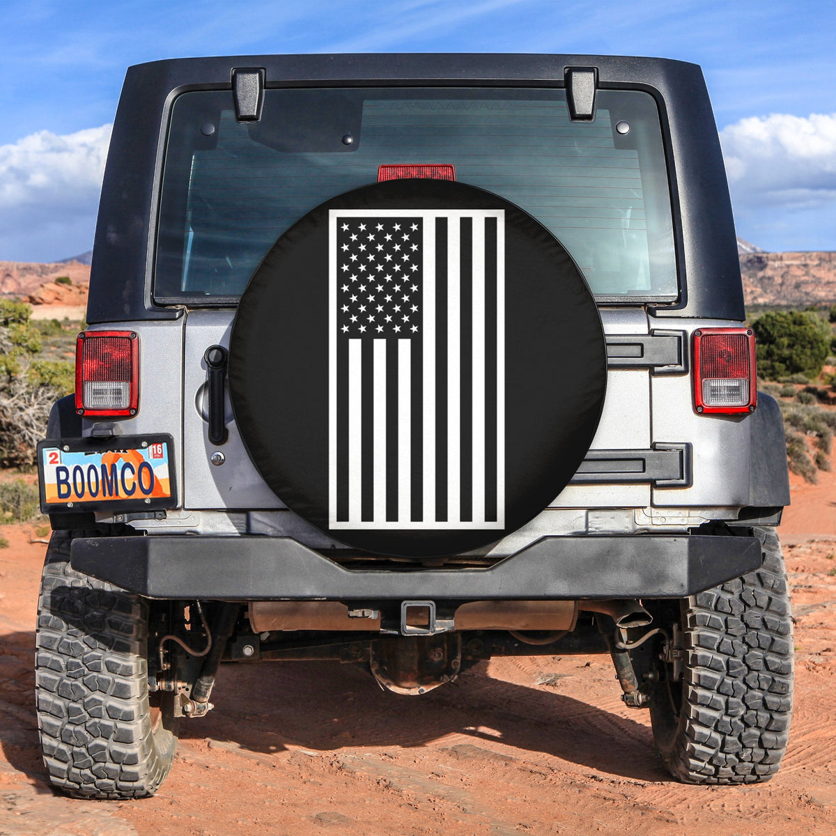 4th Of July Tire Covers - US Independence Day American Flag Black White Spare Tire Cover NO.25 LT8 - Wonder Print Shop