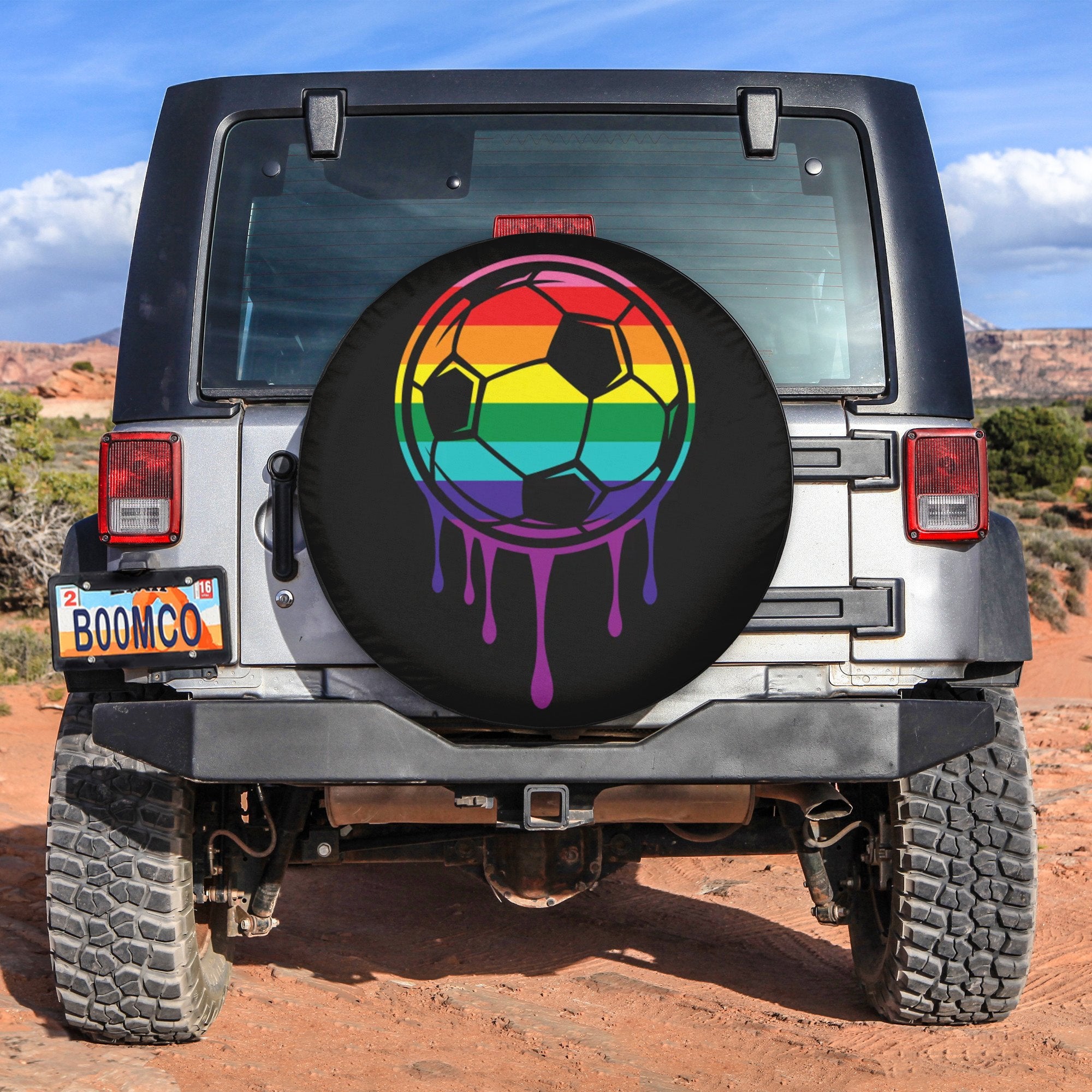 LGBT Tire Covers - Soccer Pride Spare Tire Cover NO.180 LT8 - Wonder Print Shop