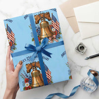 250 Anniversary Wrapping Paper Roll Floral Liberty Bell USA 250th American 4th July 2026