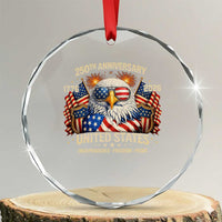 250 Anniversary USA 250th American 250 Years 4th July 2026 Crystal Glass Ornament