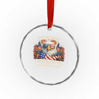 250 Anniversary USA 250th American 250 Years 4th July 2026 Crystal Glass Ornament
