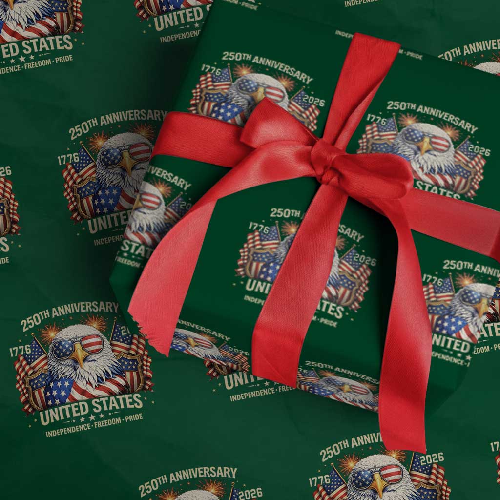 250 Anniversary USA 250th American 250 Years 4th July 2026 Wrapping Paper Roll