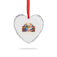 250 Anniversary USA 250th American 250 Years 4th July 2026 Heart Crystal Glass Ornament