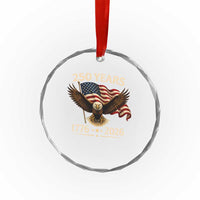 250 Anniversary USA Patriotic Eagle Crystal Glass Ornament 250th 4th Of July 1776 2026 Flag