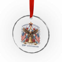 250 Anniversary USA Patriotic Eagle Crystal Glass Ornament Flower 250th Birthday 4th Of July 2026