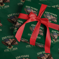 250 Anniversary USA Patriotic Eagle Wrapping Paper Roll 250th 4th Of July 1776 2026 Flag