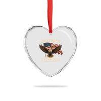 250 Anniversary USA Patriotic Eagle Heart Crystal Glass Ornament 250th 4th Of July 1776 2026 Flag