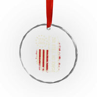 250 Still No Kings Crystal Glass Ornament Vintage Patriotic Flag