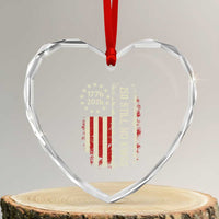 250 Still No Kings Heart Crystal Glass Ornament Vintage Patriotic Flag