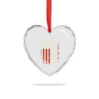 250 Still No Kings Heart Crystal Glass Ornament Vintage Patriotic Flag