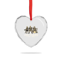 250 Years 1776-2026 Founding Fathers Rock Band Heart Crystal Glass Ornament George Washington Benjamin Franklin Uncle Sam