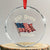 250 Years America Anniversary Crystal Glass Ornament Retro 250th Independence Day Freedom USA Flag - Wonder Print Shop
