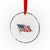 250 Years America Anniversary Crystal Glass Ornament Retro 250th Independence Day Freedom USA Flag - Wonder Print Shop