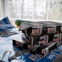 250 Years America Anniversary Flag Wrapping Paper Roll 4th of July Patriotic Independence Day