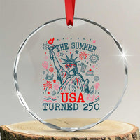 250 Years America Anniversary Statue of Liberty Crystal Glass Ornament The Summer USA Turned 250