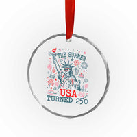 250 Years America Anniversary Statue of Liberty Crystal Glass Ornament The Summer USA Turned 250
