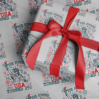 250 Years America Anniversary Statue of Liberty Wrapping Paper Roll The Summer USA Turned 250
