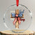 250 Years America Crystal Glass Ornament Coquette Bow Cross American 4th Of July 250th Anniversary TS10