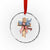 250 Years America Crystal Glass Ornament Coquette Bow Cross American 4th Of July 250th Anniversary TS10