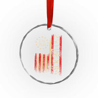 250 Years America Flag Crystal Glass Ornament 250th Anniversary USA TS10