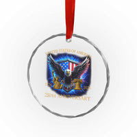 250 Years America Flag Crystal Glass Ornament Eagle 250th Anniversary USA Patriotic 1776 2026 TS10