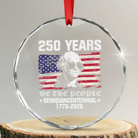 250 Years America Flag Crystal Glass Ornament George Washington 1776 2026 USA 250th Anniversary Patriotic TS10