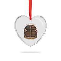 250 Years America Heart Crystal Glass Ornament 250th Birthday 4th Of July Independence Day Faith Freedom