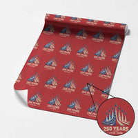 250 Years American 1776 2026 Wrapping Paper Roll USA 250th Anniversary 4th of July US Flag Jets