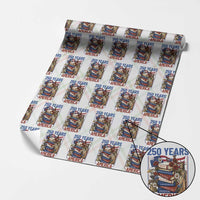 250 Years American Anniversary Wrapping Paper Roll Patriotic Book Reader 4th of July