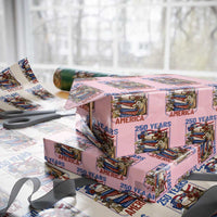 250 Years American Anniversary Wrapping Paper Roll Patriotic Book Reader 4th of July