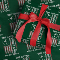 250 Years Anniversary Wrapping Paper Roll 250th Independence Day Freedom One Nation Under God US Flag