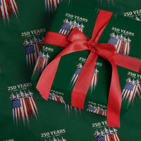 250 Years Anniversary Wrapping Paper Roll Usa American Flag 1776 2026 Patriotic Independence Day 4th July