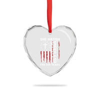 250 Years Anniversary Heart Crystal Glass Ornament 250th Independence Day Freedom One Nation Under God US Flag
