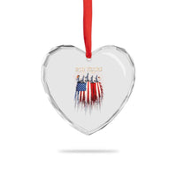 250 Years Anniversary Heart Crystal Glass Ornament Usa American Flag 1776 2026 Patriotic Independence Day 4th July