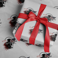 250 Years Anniversary Yankee Spirit Wrapping Paper Roll 1776 2026 Patriotic Tactical Minuteman Independence Day 4th July US Flag