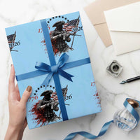 250 Years Anniversary Yankee Spirit Wrapping Paper Roll 1776 2026 Patriotic Tactical Minuteman Independence Day 4th July US Flag