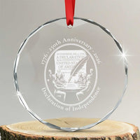 250 Years Declaration of Independence Crystal Glass Ornament US 250th Anniversary Semiquincentennial 2026 Patriotic - Wonder Print Shop