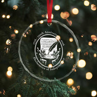 250 Years Declaration of Independence Crystal Glass Ornament US 250th Anniversary Semiquincentennial 2026 Patriotic - Wonder Print Shop