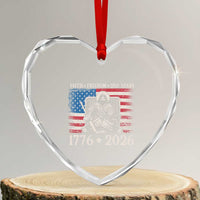 250 Years Faith and Freedom Christian Heart Crystal Glass Ornament Jesus Hockey Player 4th of July American Flag
