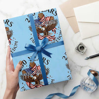 250 Years Faith And Freedom Wrapping Paper Roll Patriotic Christian Eagle