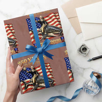 250 Years George Washington Riding Shark Wrapping Paper Roll Funny July 4th American Flag 1776 2026