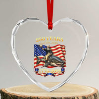 250 Years George Washington Riding Shark Heart Crystal Glass Ornament Funny July 4th American Flag 1776 2026