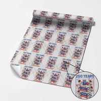 250 Years Of America American Teacher Graphic Wrapping Paper Roll Patriotic Educator Gift
