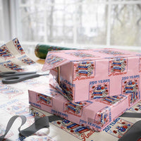 250 Years Of America American Teacher Graphic Wrapping Paper Roll Patriotic Educator Gift