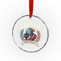 250 Years Of America Crystal Glass Ornament 250th American Anniversary Independence Bald Eagle - Wonder Print Shop