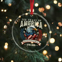 250 Years Of America Crystal Glass Ornament 250th American Anniversary Independence Bald Eagle - Wonder Print Shop
