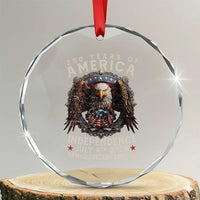 250 years Of America Independence Crystal Glass Ornament 250th American Anniversary Bald Eagle TS11