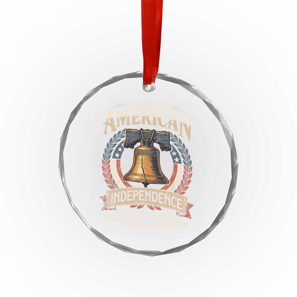 250 years Of America Independence Crystal Glass Ornament 250th American Anniversary Liberty Bell - Wonder Print Shop